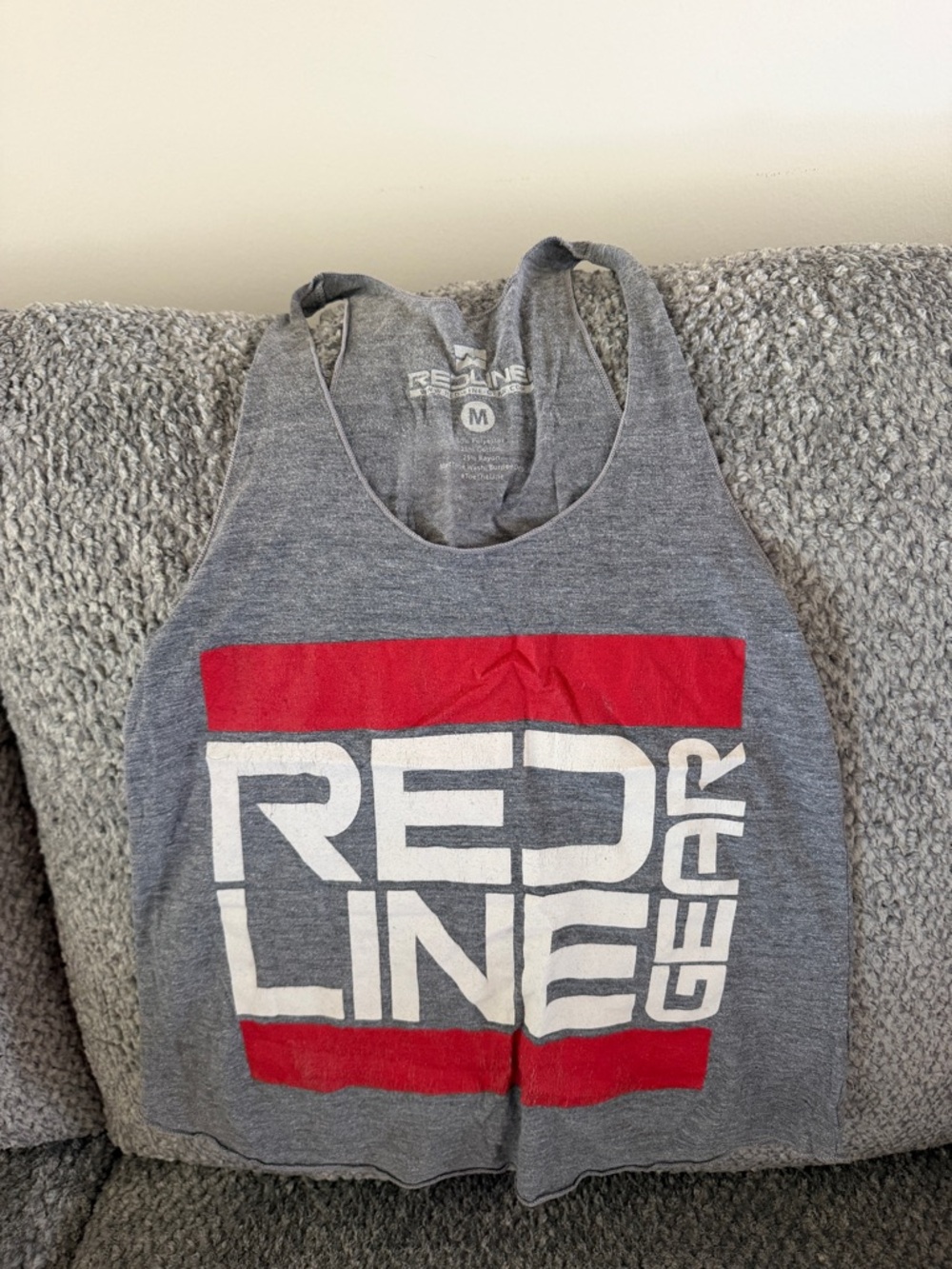 Redline Gear Gray & Red Graphic Tank Top